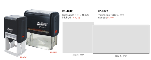 Deskmate RP-3977 訂造正方形回墨印章(38x74mm) 