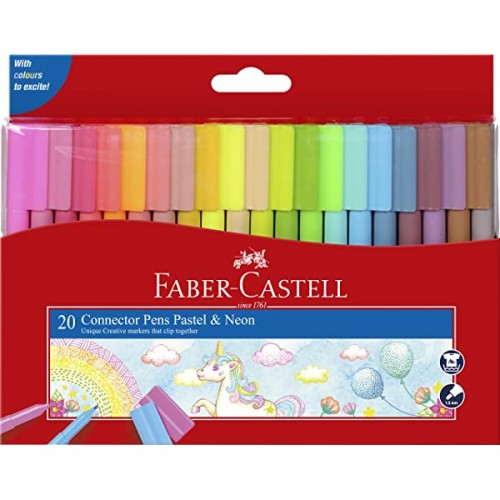 Faber-Castell 155542 20色水彩顏色筆(螢光粉色系列)