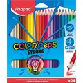 maped 862724 Strong Colour Pencils 24色三角木顏色 3.2mm 粗