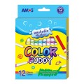 AMOS CM12P-L 12色水彩顏色筆(可水洗)
