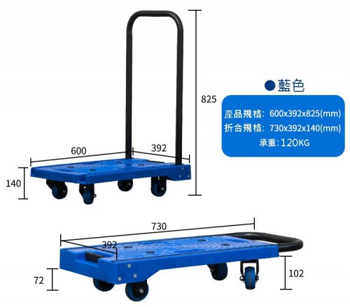 ZIPPY ZP-201 兩用輕巧手拉車(600mmx392mm)