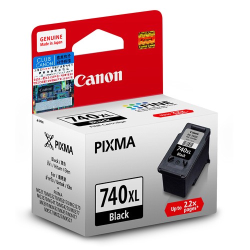 CANON PG-740XL 墨盒連噴墨頭 (高用量)<黑色>