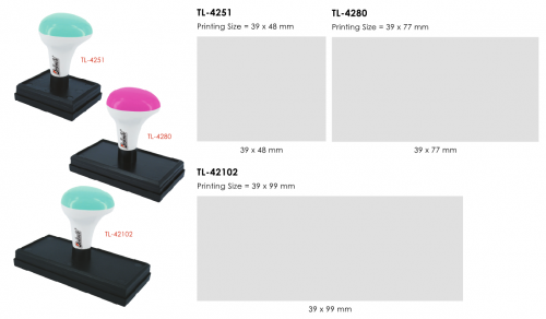 Deskmate TL-4251 訂造長方形光敏印章(39x48mm)