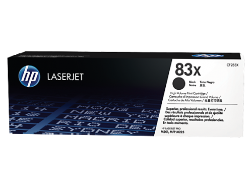 HP 83X 高容量黑色原廠 LaserJet 碳粉盒 (CF283X)