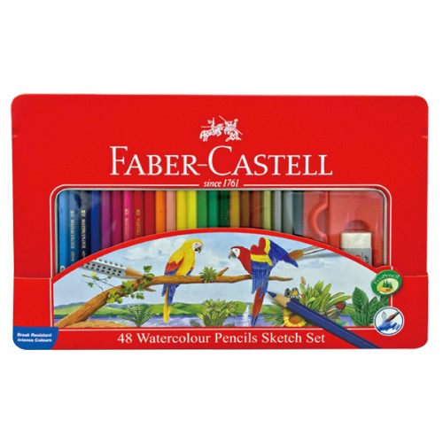 Faber-Castell 115936 48色水溶木顏色(鐵盒裝)