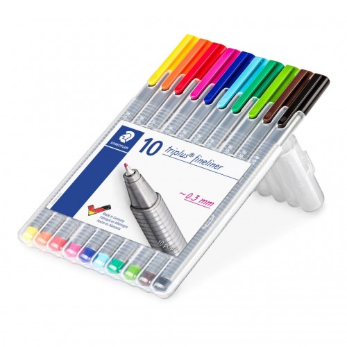 STAEDTLER  triplus® fineliner 334 SB10 三角幼線筆(10色套裝) 0.3mm