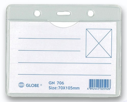 GLOBE GN706 105X70mm 橫身軟膠證件牌(淨牌)