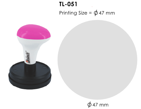 Deskmate TL-051 訂造大圓形光敏印章(直徑 Ø47mm)