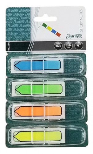 BANTEX 16877 00 Z-UP 4色膠質旗仔<箭咀> (4色 x 25張) 