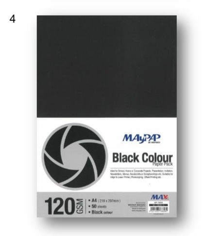 MAYPAP MP76626 A4 黑色紙 120gsm 50張/包