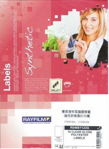 RAYFILM A4 噴墨打印透明貼紙 (10張裝)