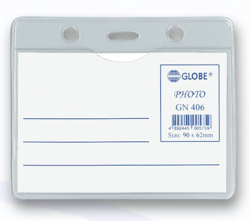 GLOBE GN406 90X62mm 橫身軟膠證件牌(淨牌)