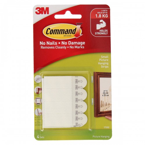 3M Command™ 17202HK 無痕™<白色>魔術貼-小型(4對裝)