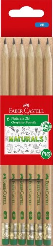 Faber-Castell 111502 Naturals 2B 環保鉛筆(6支裝)