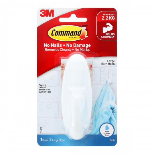 3M Command™ 17083B 無痕™ 防水膠貼<大型>掛鈎(1個裝)