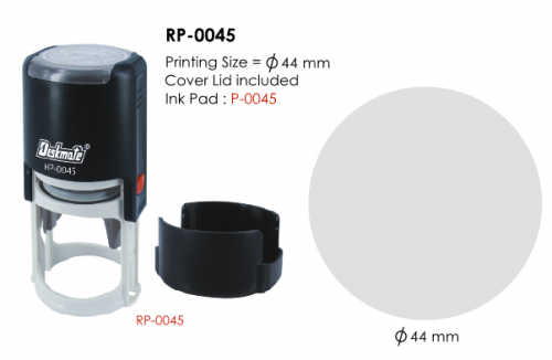 Deskmate RP-0045 訂造圓形回墨印章(直徑 Ø44mm)