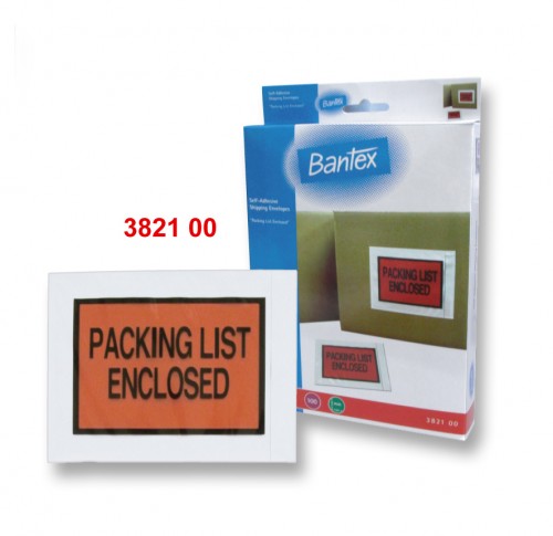 BANTEX 3821 A6航運信封(PACKING LIST ENCLOSED) 100個/盒