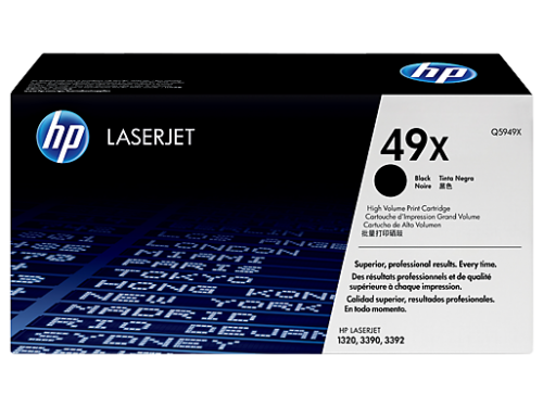 HP 49X 高容量黑色原廠 LaserJet 碳粉盒 (Q5949X) ** 停產 **