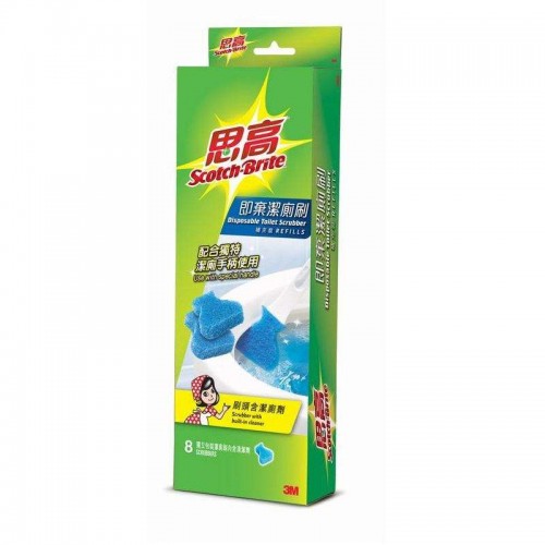 3M Scotch-Brite™ 思高即棄潔廁刷 補充裝(8件裝)(557R)