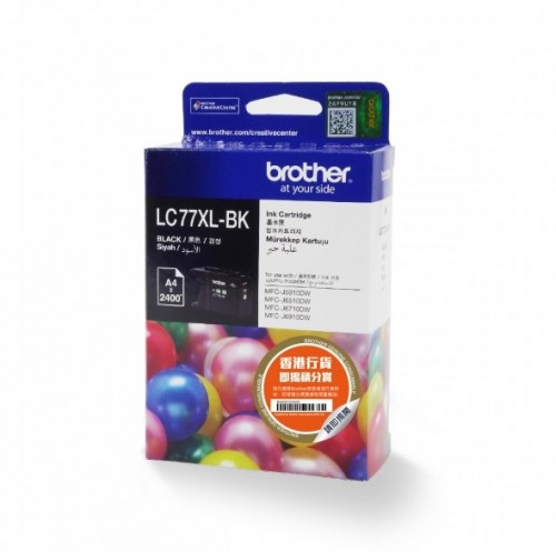 BROTHER LC77XL BK/C/M/Y 墨盒 (超高容量)
