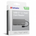 Verbatim USB-C™ 3.1 Hub/讀卡器 - 65679