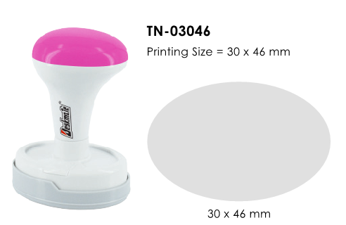 Deskmate TN-03046 訂造橢圓形光敏印章(30x46mm)