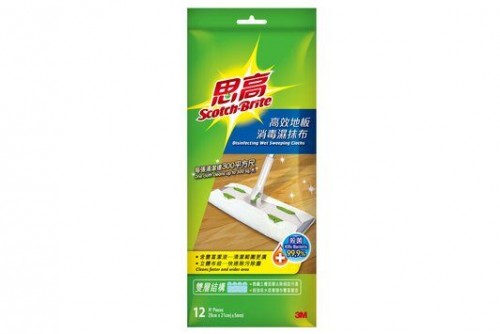 3M Scotch-Brite™  思高<高效>地板消毒濕抹布 (12片裝)(846HK)