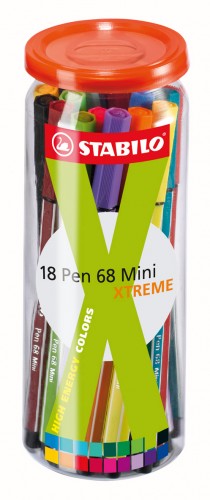 STABILO Pen 68 Mini Xtreme 668/18-01 18支裝水筆(1mm) ** 清貨 **