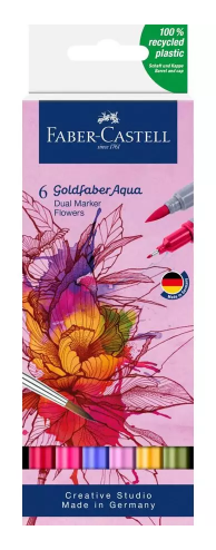 FABER-Castell 164527 Goldfaber Aqua Dual Marker - Flowers (6支裝)