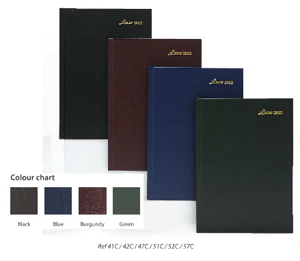 LUXE L23-57C Week to view, Casebound to Leatherette Ariane hard cover (210 X 148mm)