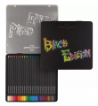 FABER-Castell 116425 Colour Pencils Black Edition 24色木顏色(鐵盒裝)